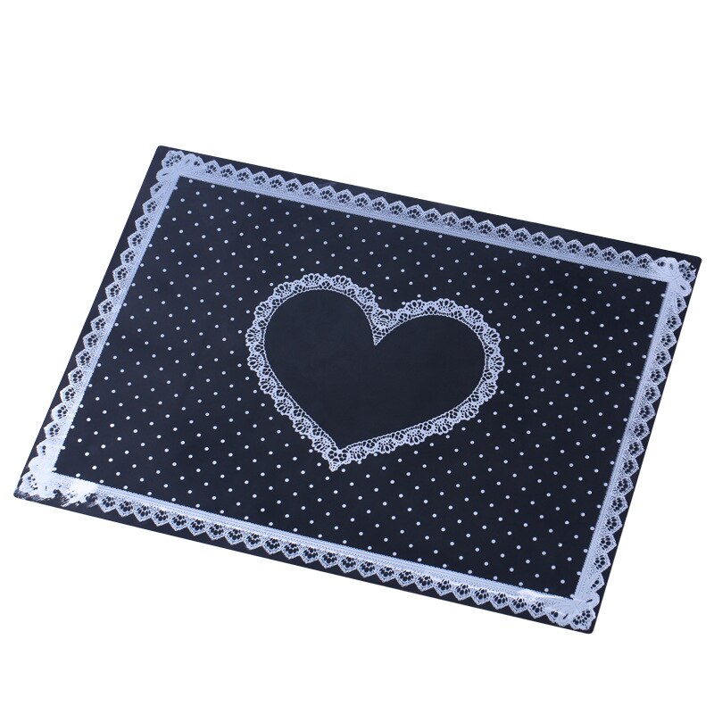 4 Colors Nail Art Table Mat Nail Mat Pad Cute Point Lace Silicone Foldable Washable Manicure Nail Tools Salon Equipment: Black