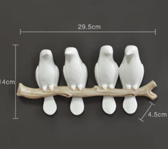 ART BIRD WALL DECORATION BIRD IN TREE BRANCH BRIEF HOME DECOR