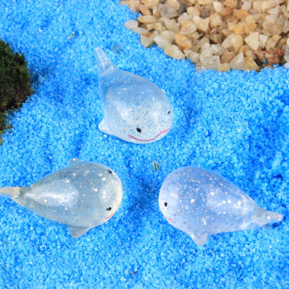 Leuke Walvis Glitter Diy Miniatuur Zee Dier Hars Ornament Fish Tank Decoratie