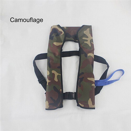 Swiming Life Vest-chaleco salvavidas de pesca, 5 segundos, automático, inflable, de rescate, 15kg, kayak de flotabilidad, mujer/hombre: CAMOUFLAGE