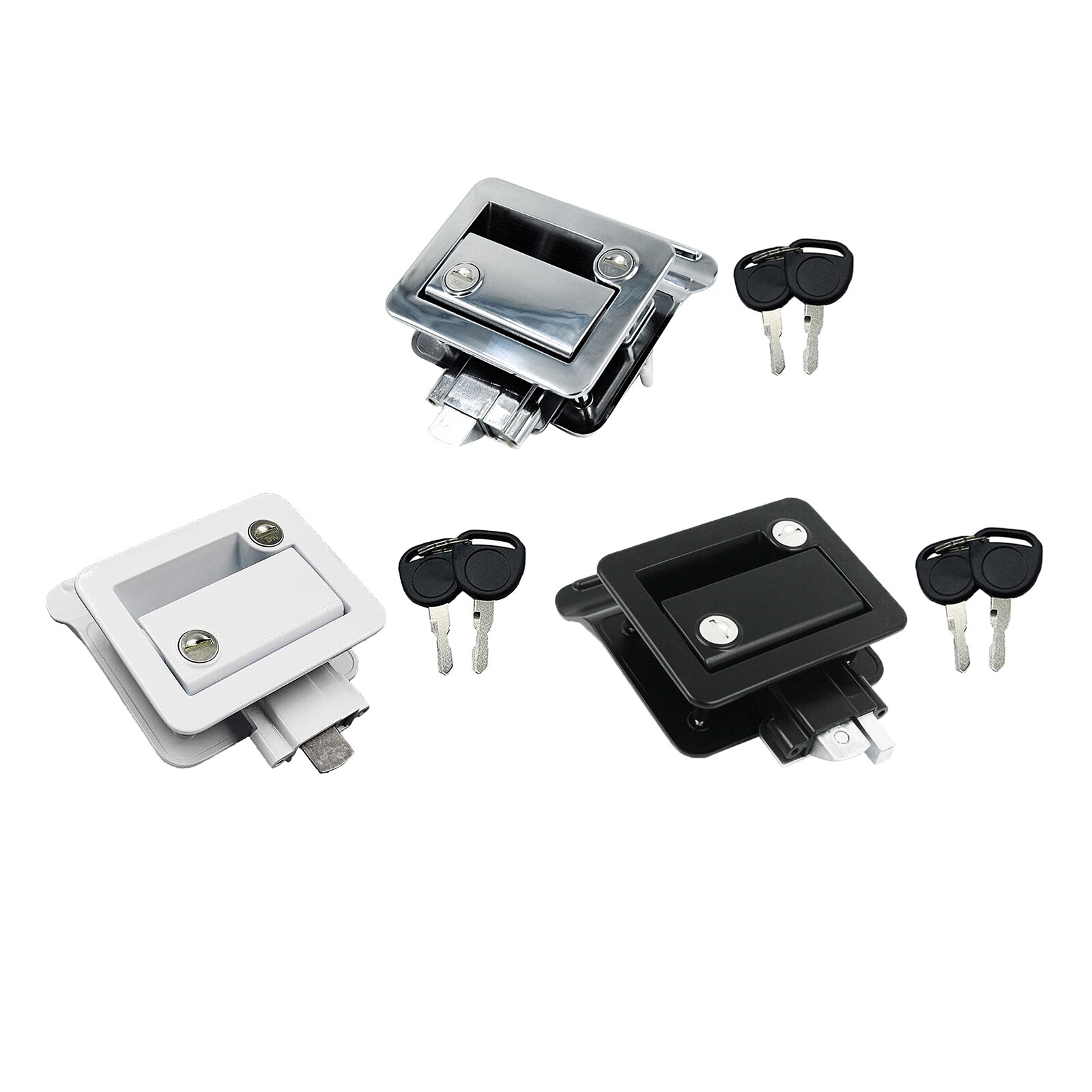 Zinc Alloy Camper RV Door Latch Locks Kit for Travel Trailers, Universal Fit