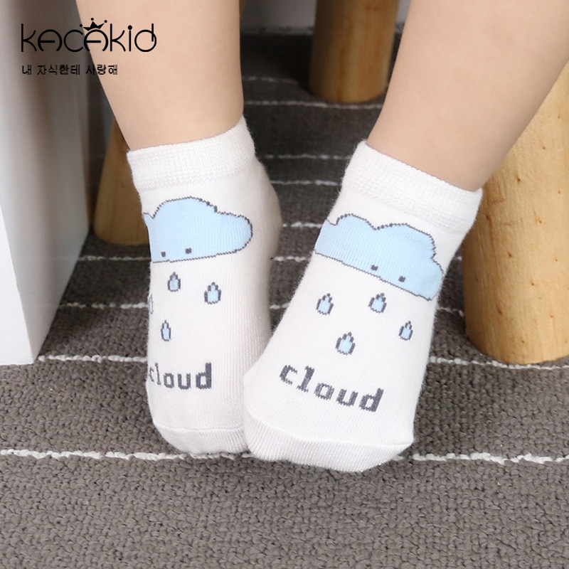 KACA chico NIÑOS Calcetines nube sol patrón de Luna bebé chico calcetines DE NIÑOS Calcetines de algodón Anti-slip bebé calcetines para niños y bebés ka1242: Cloud / S