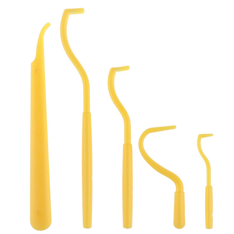 5 st pincett för att ta bort fästing för att ta bort fästing för människor/hund/djur/häst/katt: Gul