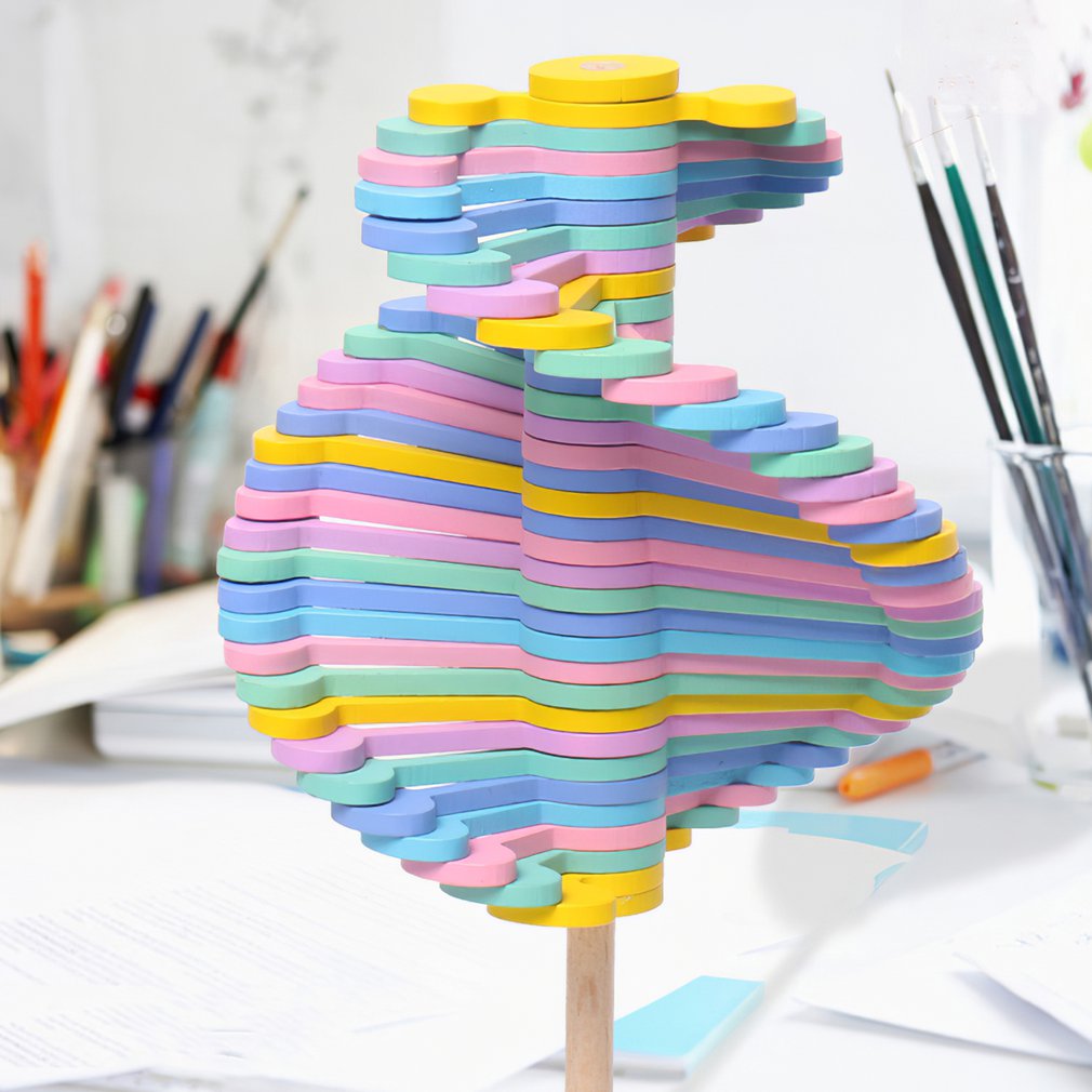 Giocattoli rotanti in legno per alleviare lo Stress della lecca-lecca giocattoli creativi per la decorazione della decompressione giocattoli rotanti in legno per alleviare lo Stress della lecca-lecca