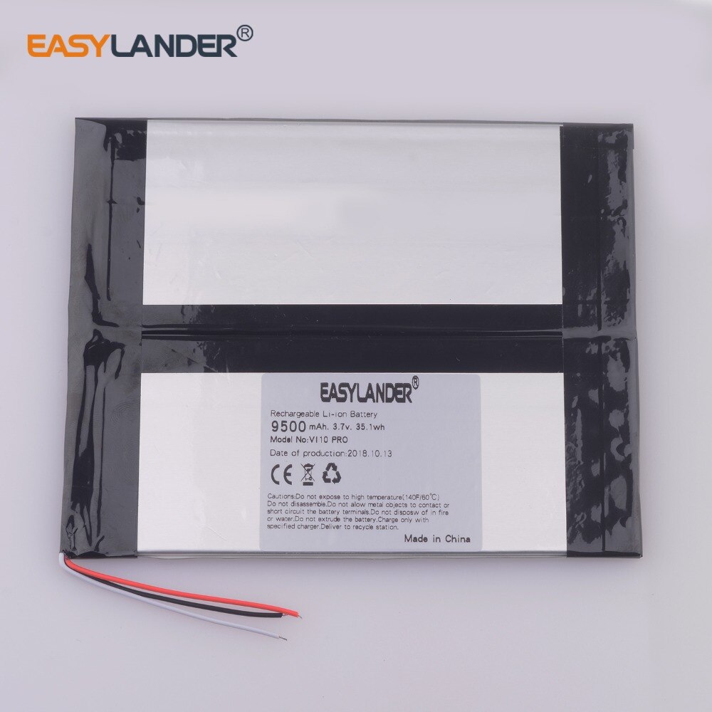 3.7V 9500mAh PLIB polymer lithium ion / Li-ion battery for tablet pc CHUWEI VI10 PRO Chiwei vi10 pro 10.1inch Windows system