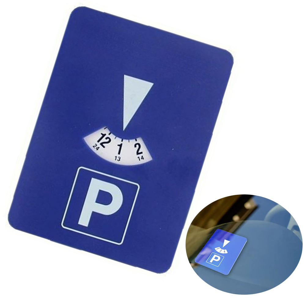 Car Parking Disc Timer Parking Wheel Timer Built-in Clock Spot Electronic Parking Sign Timer Parking Clock Card Automatic Update