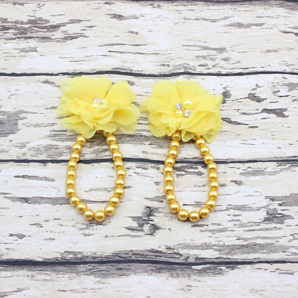 Meisjes enkelbandjes met imitatieparels, bloemenvoetjes, blotevoetensandalen, voetbandjes en teenringen: 2