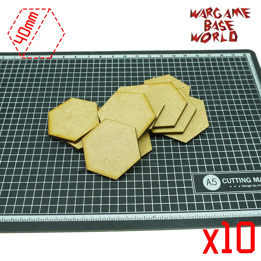 Incircle Excircle Hexagon Bases-Mdf Bases: 40mm Excised