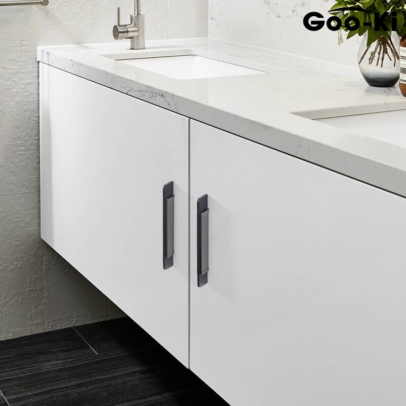 European Affordable Luxury Cabinet Handles Black Gray Splicing Kitchen Cupboard Pulls Drawer Knobs Furniture Handle Hardware