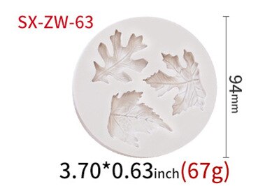 Diy 3d blad blommor silikonform fondant tårta dekorera choklad sugarcraft form: Sx-zw -63