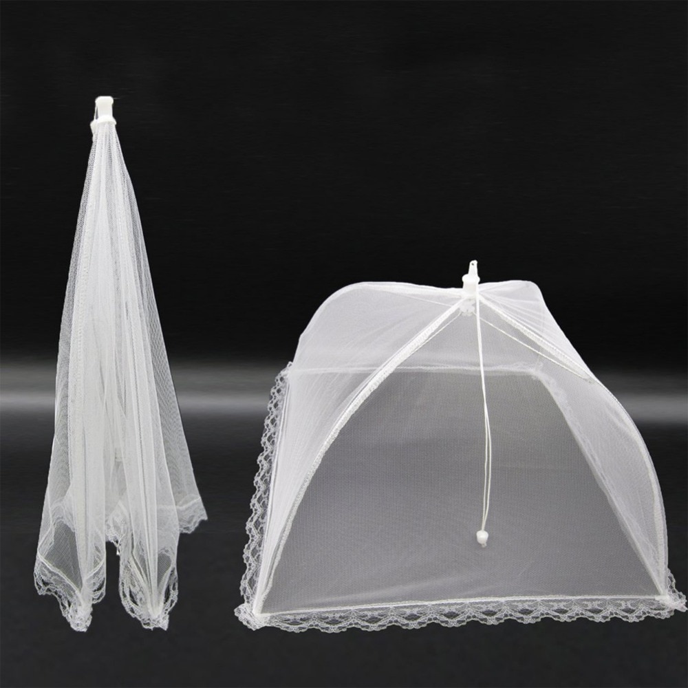 Large Pop-Up Mesh Screen Food Cover Anti Mosquito Fly Resistant Tent Lace Net Umbrella Collapsible Outdoor Picnic Food Covers
