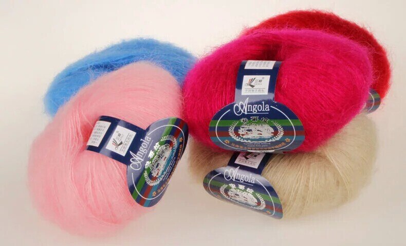 200 gram goedkope Mohair Wol Garen dunne kasjmier garen 8 ballen (25g/bal)