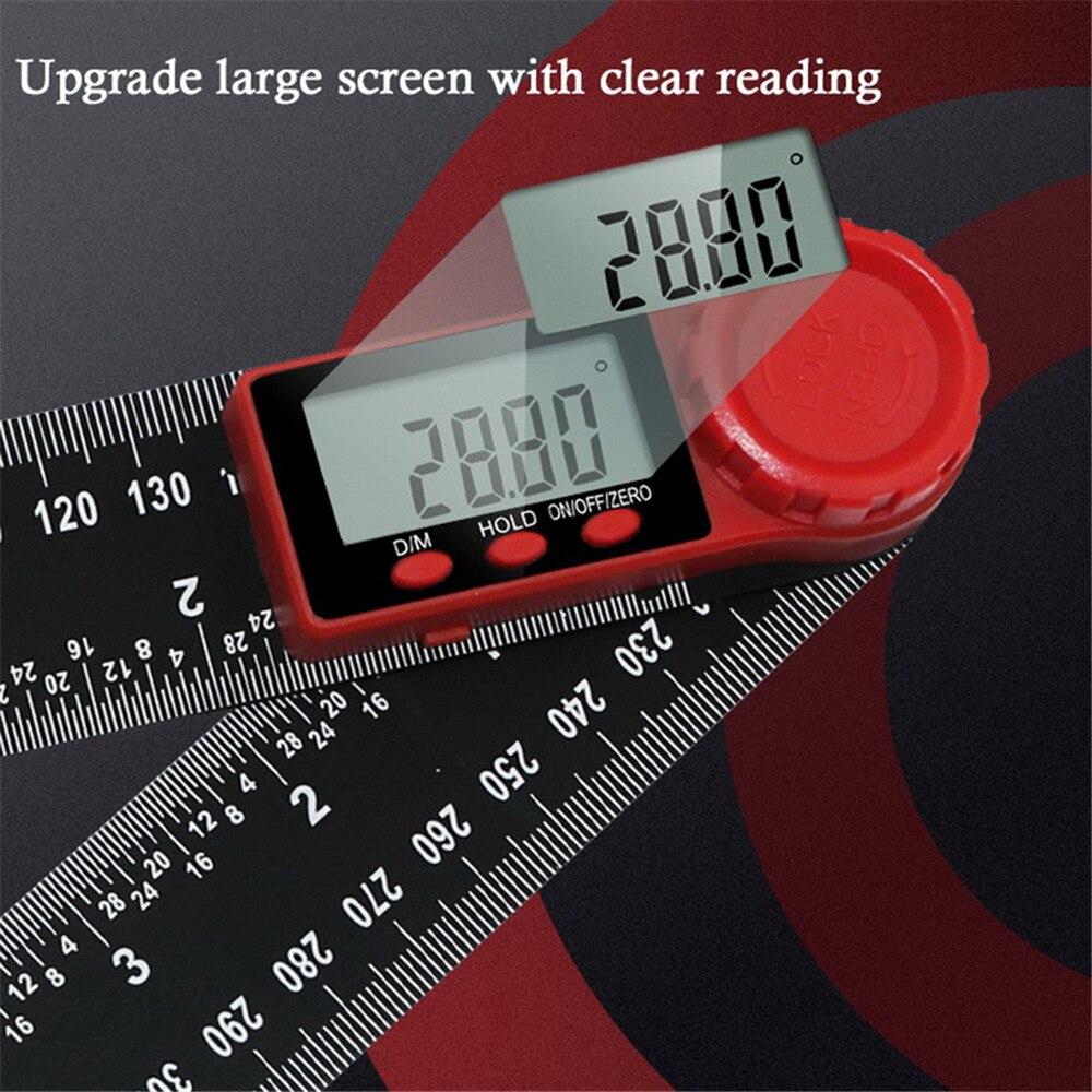 0-200mm 0-300mm Digital Meter Angle Inclinometer Angle Digital Ruler Electron Goniometer Protractor Angle finder Measuring Tool