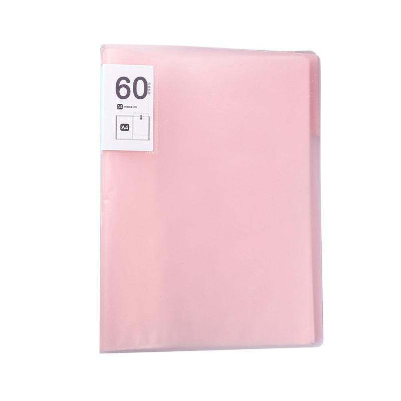 40/60 Pages A4 Transparent Document Information Booklet Office Information Folder Important File Storage Folder: B