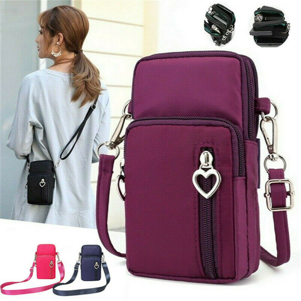 Koreaanse versie dames crossbody tas effen kleur mobiele telefoon schouderriem portemonnee tas reistas handtas zomer sport vierkante tas