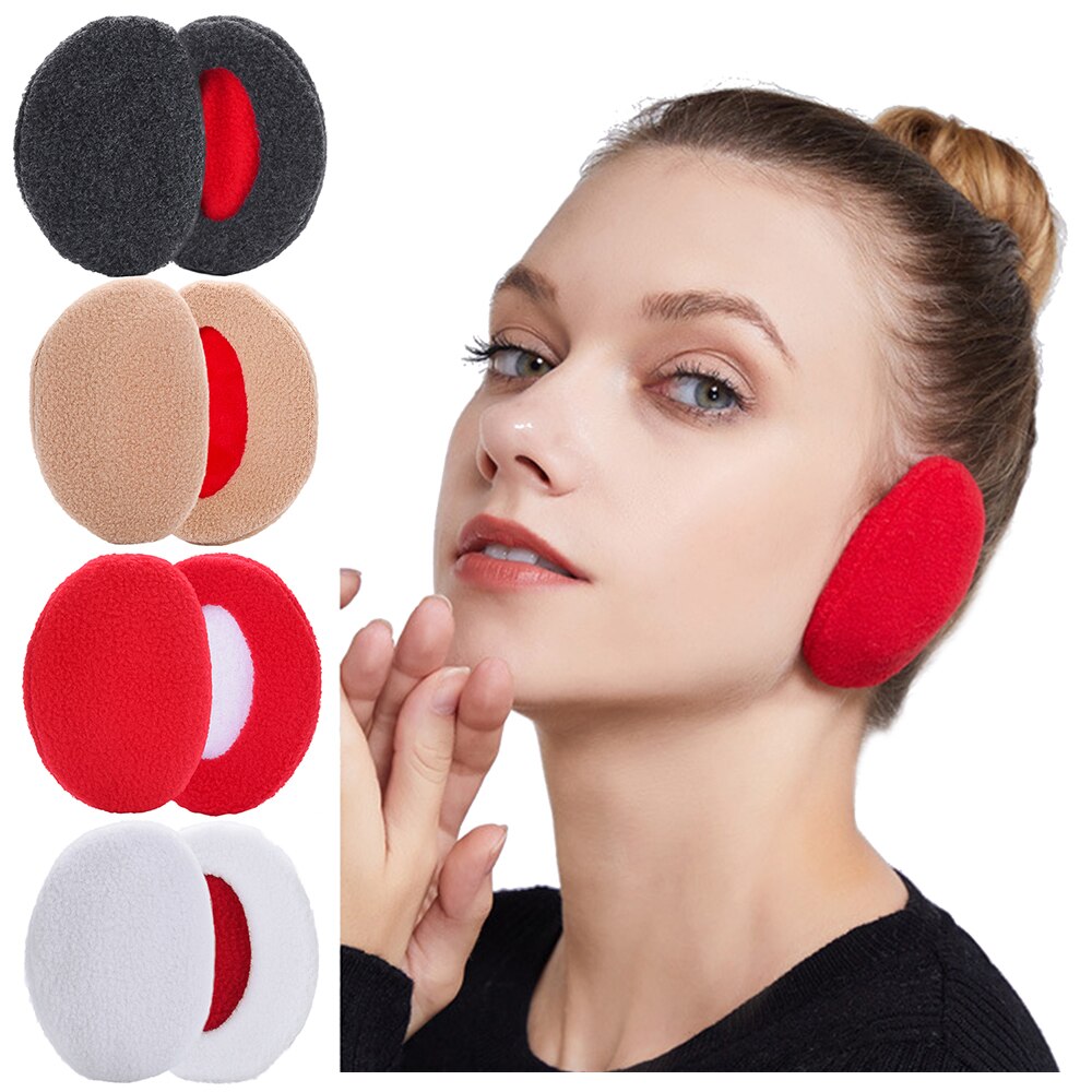Adulte femmes homme hiver oreillettes sans bande chauffe-oreilles cache-oreilles couverture d'oreille polaire cache-oreilles: Set4-M