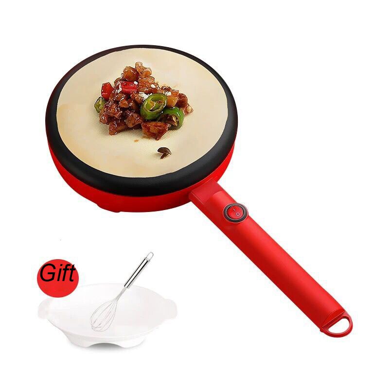 Crepé eléctrico de 220V y 700W máquina de tortitas para Pizza, plancha antiadherente para hornear, pan, pastel, máquina de cocina, herramientas para cocinar tarta: Red