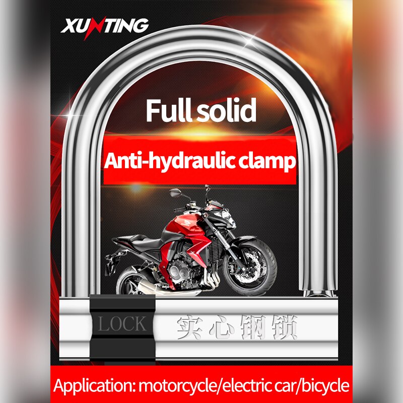 Fahrrad-Bügelschloss XUNTING Fahrrad U Sperren MTB Rennrad Rad Schloss 2 Schlüssel Anti-Diebstahl Sicherheit Motorrad Rolle Radfahren sperren Fahrrad zubehör