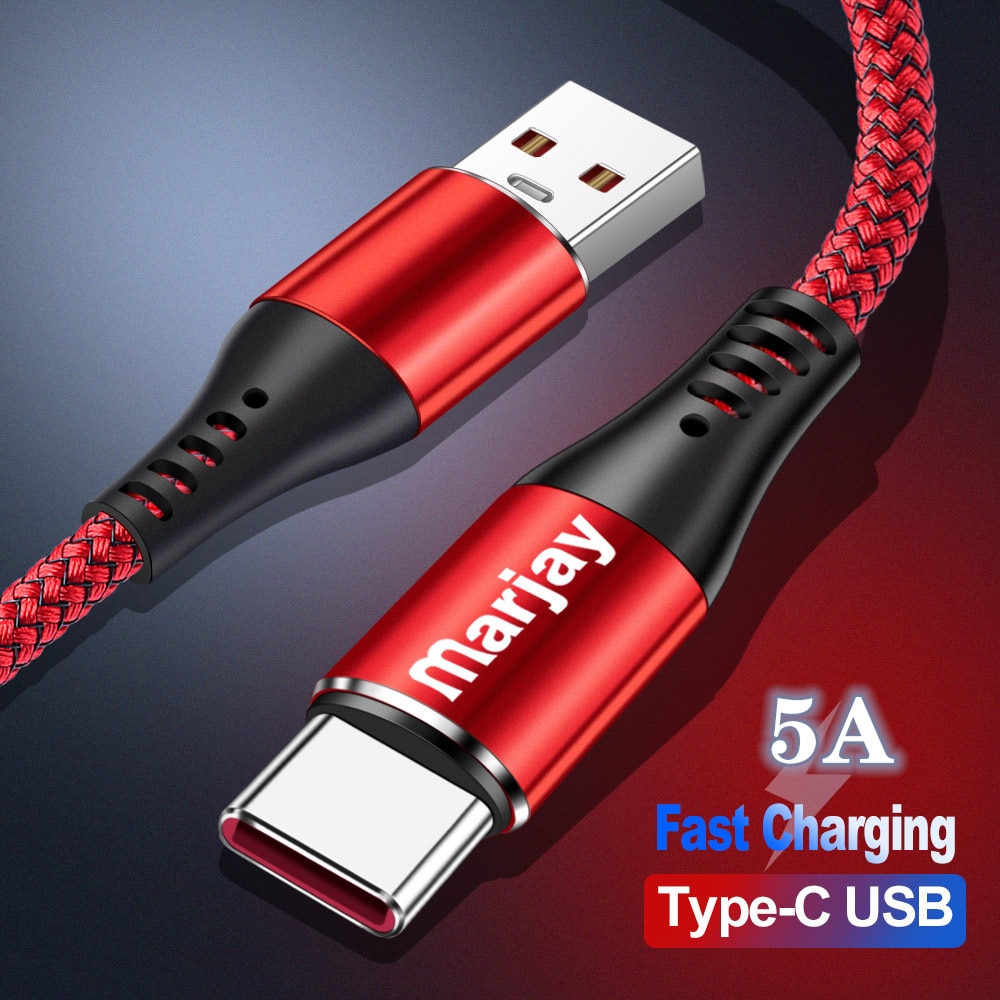 5A USB C Cable Fast Charging Data Wire Cord for Huawei P10 plus P20 pro Mate9 Samsung Xiaomi redmi 1M 2M