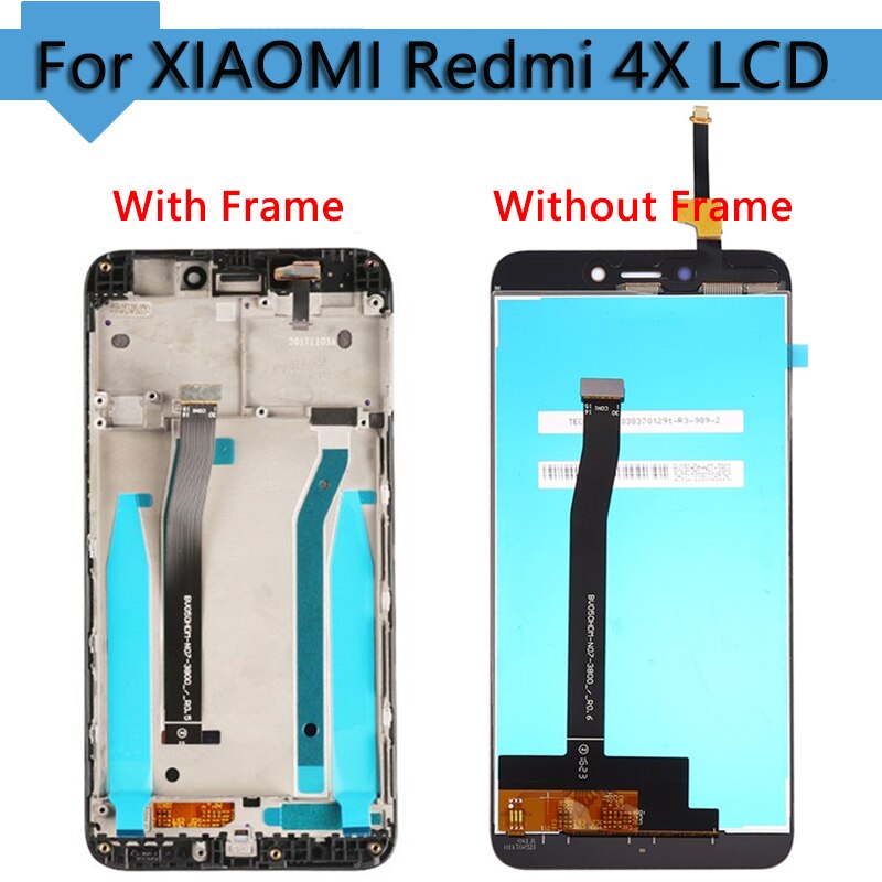 100% Brand For Xiaomi Redmi 4X LCD Display Touch Screen Digitizer Assembly Replacement Part With Frame + Tools