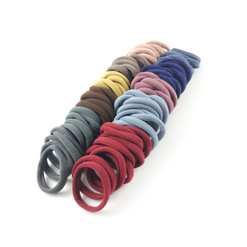 10/50/100PCS Morandi Rubber Bands Candy Colors Nylon Elastic Hair Bands Ponytail Holder Scrunchies Headband Hair Accessories: 100pcs Morandi