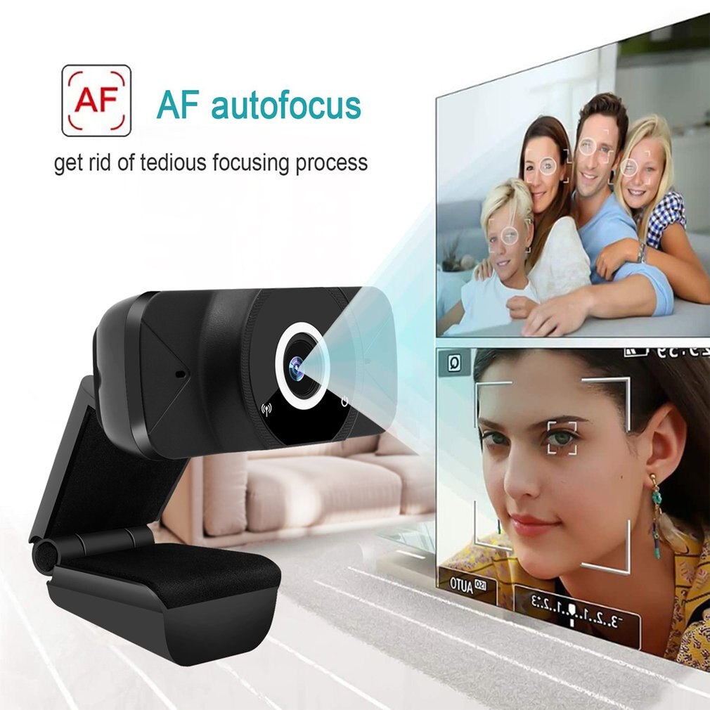Webcam 1080P With Microphone USB PC Webcam Full HD Web Cameras For Computers Desktop Webcam Auto-Focus Web Camera