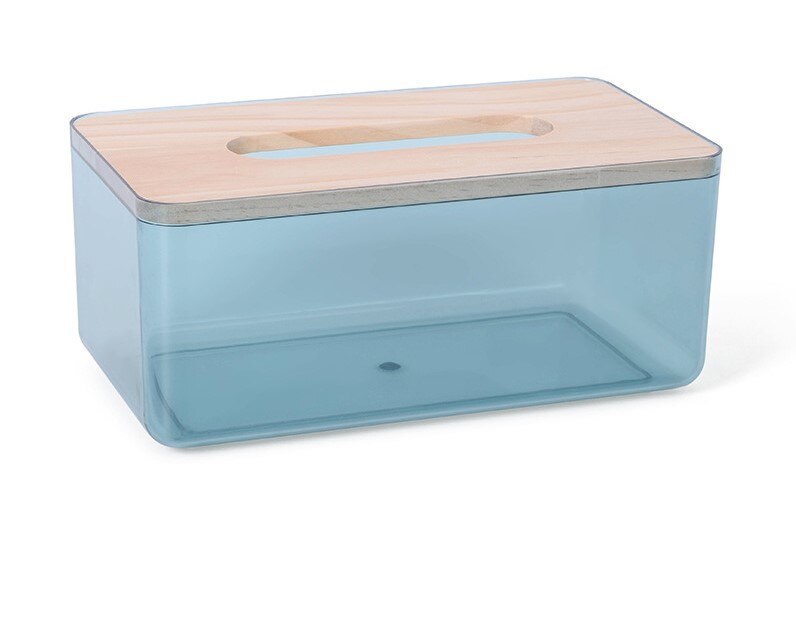 1pc Chic Tissue Case Box Container Pattern Home Car Towel Napkin Papers Dispenser Holder Box Case Table Decoration Storage Box: L BLUE