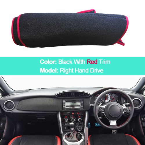 Tapis de tableau de bord intérieur de voiture pour toyota 86 gt86 ft86 subaru brz: Jaune