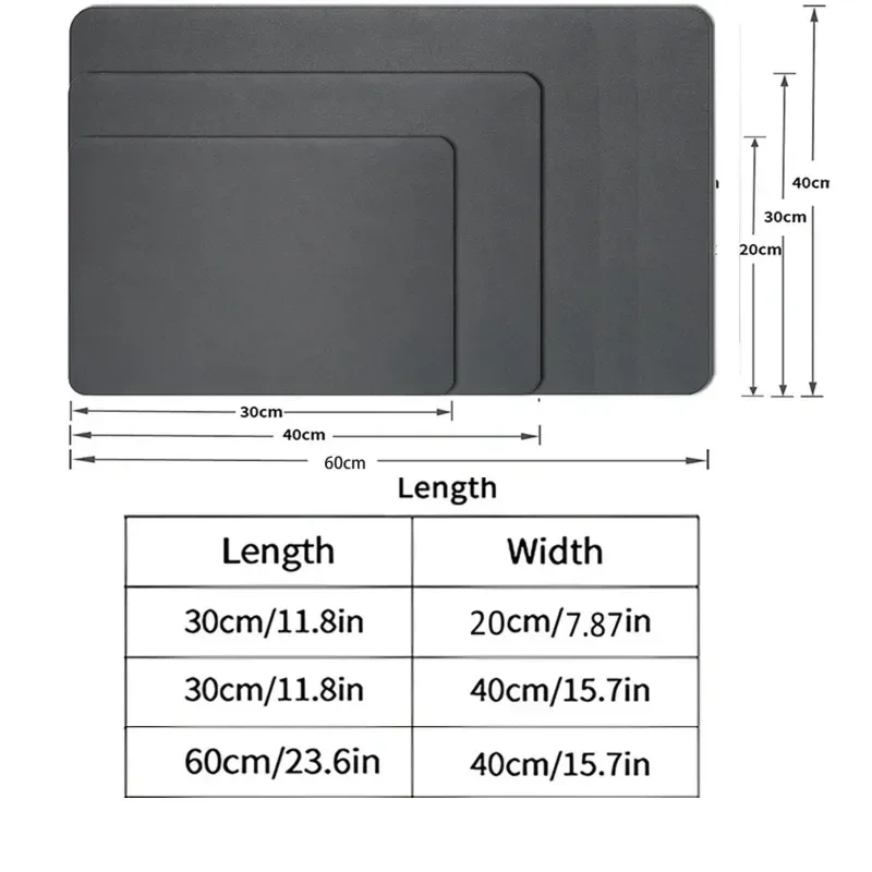 Moderne Marmor-Abtropfmatte, Kieselalgen-Schlammteppich für Küche, Badezimmer, rutschfeste Unterlage, Super saugfähige Abtropfpads für Zuhause, Couchtisch-Dekoration