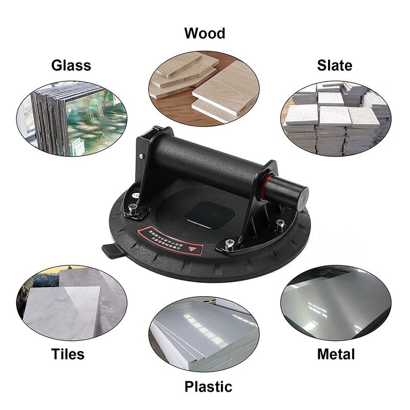 8inch Vacuum Suction Cup Heavy Duty Vacuum Lifter Sucker Carrier for Glass Granite Tile Manual Lifting with Strong Suction