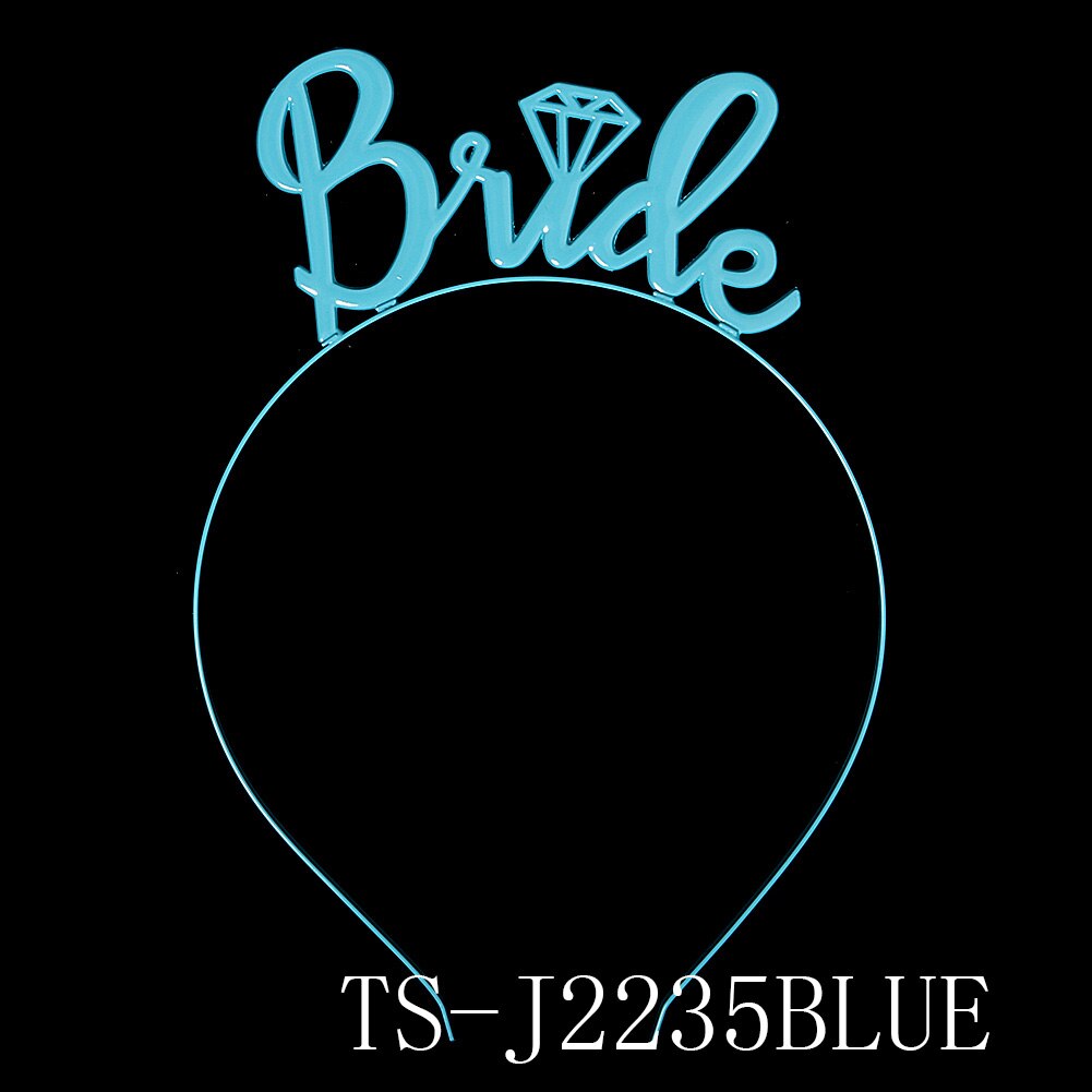 Braut zu sein Stirnband Brautjungfer Haarschmuck Junggesellenabschied Zubehör Hochzeitsdekorationen Brautparty Mädchen: Blau
