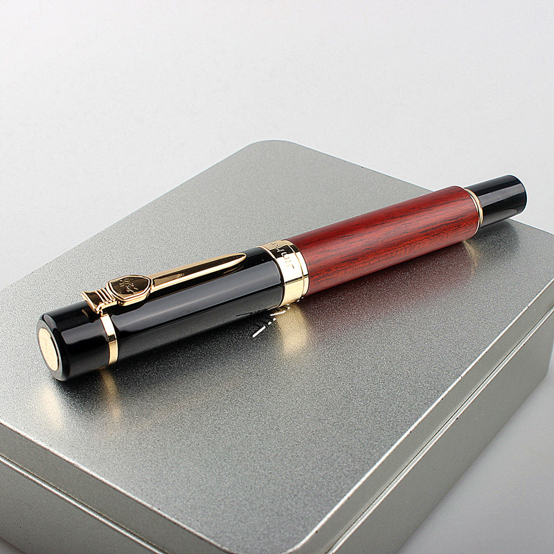 Advanced Hero Fountain Pen 257 Red and Silver Clip Pen Nice Nid Pen