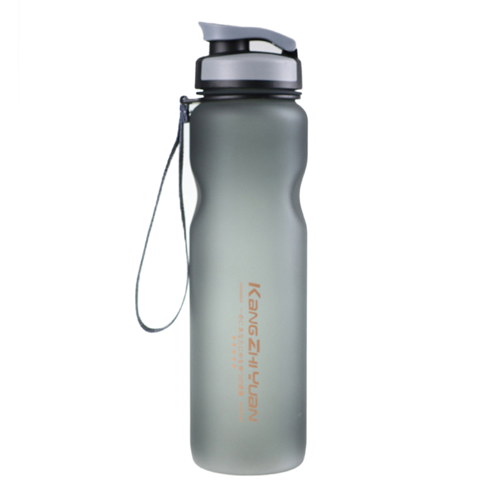 1L Kunststoff Sport Wasser Flasche Raum Wasserkocher Obst Infuser Trinken Glas Container: grau