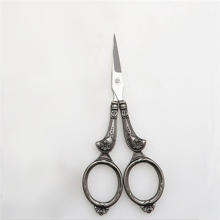 Retro Goud Zilver Gesneden Kruissteek Rvs Schaar Papier Handwerk Diy Stof Cutter Office Home Supply Tool: Gun Black