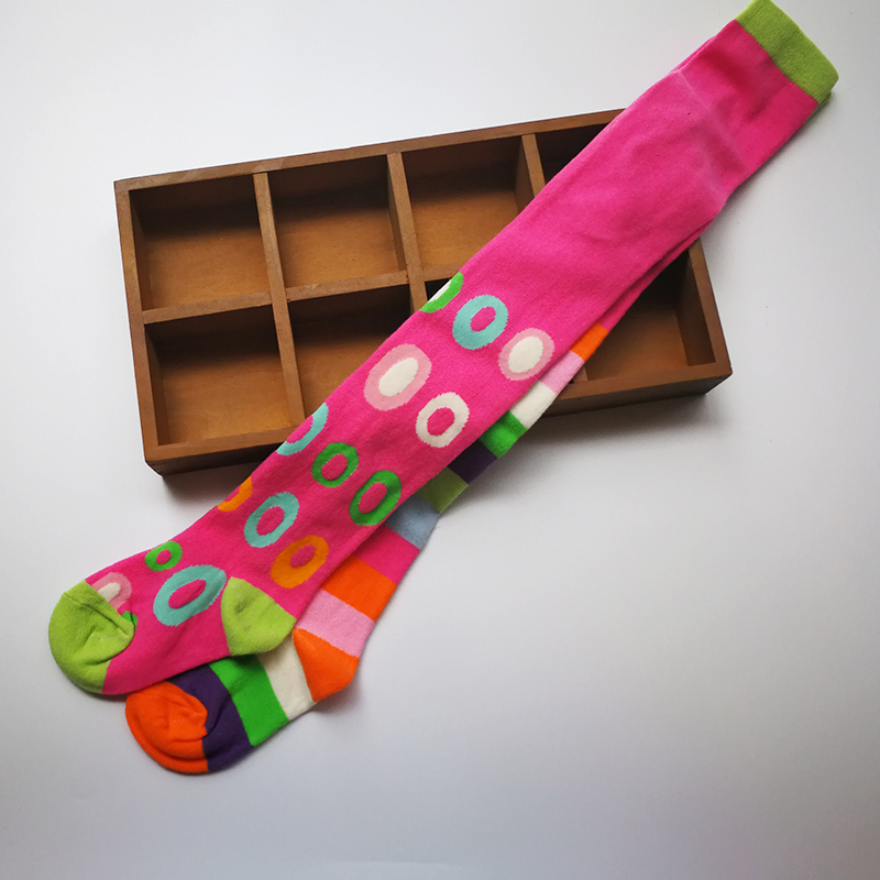 Medias a rayas para niña, ropa para niña pequeña, con patrones geométricos, pantimedias para niña