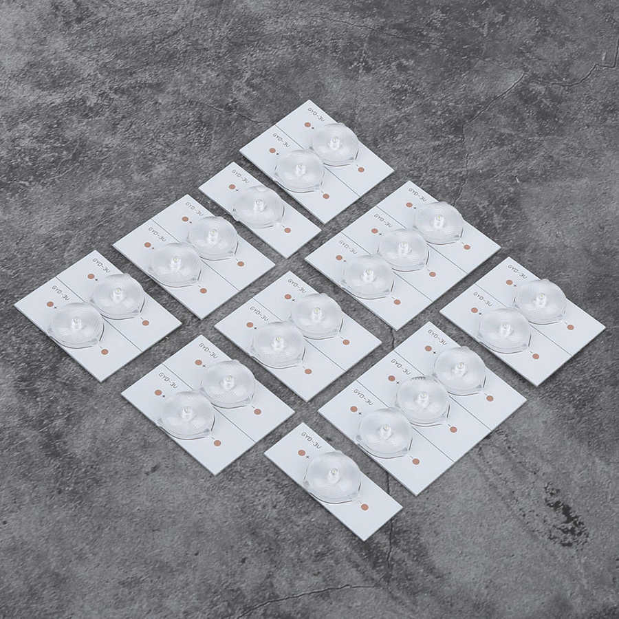 3V SMD Lamp Beads with Fiberglass Board Concave Lens Fliter Strips for LED TV Repair Electrical