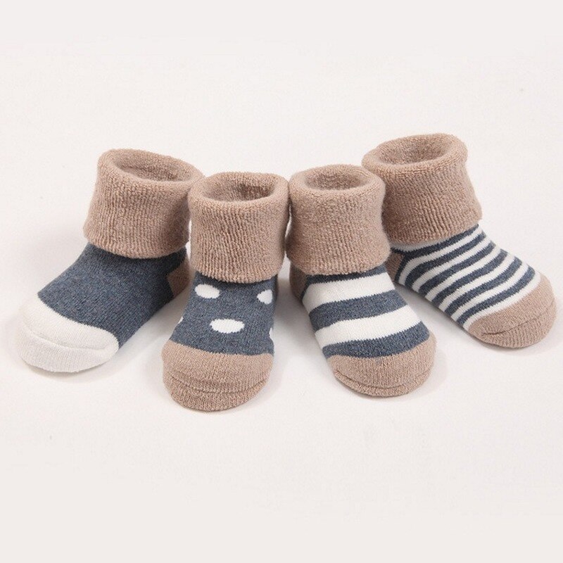 Kinderen Dikke Badstof Sokken Herfst En Winter Pluche Sokken 0-1-3 Jaar Oud 4 Paar/veel Baby Sokken Mannen En Vrouwen Baby Sokken