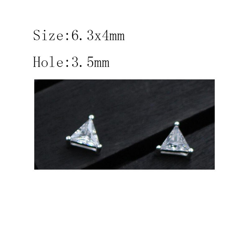 100% 925 Sterling Silver Spacer Beads With AAA Zircon Pretty Gold Color Charm Silver Beads DIY Jewelry Making Bracelets Findings: 5 silver