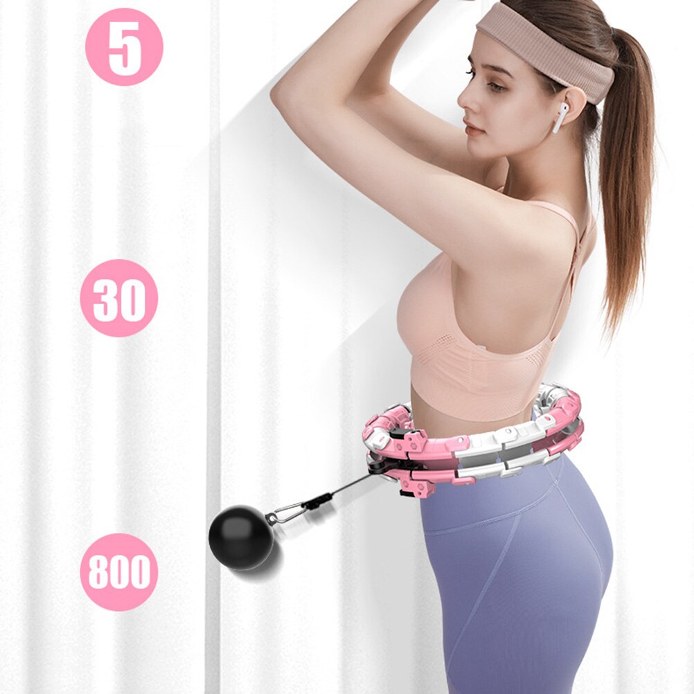 24 sektioner aftagelig fitness hoop smart talje hoop anti talje ring mave slankende hoop fitness tilbehør til kvinder