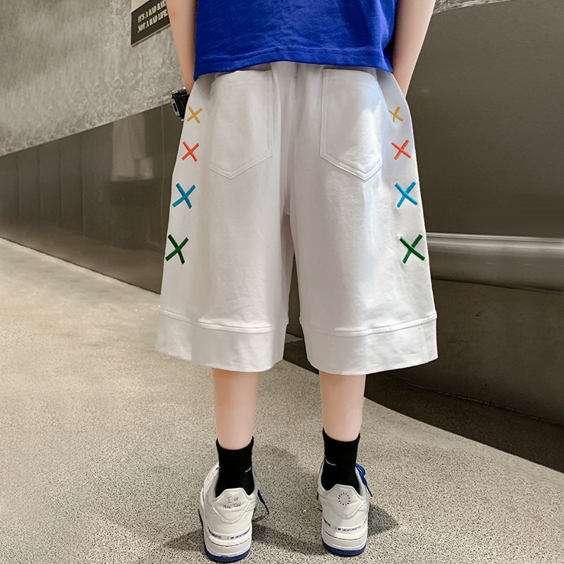 Pantaloncini per ragazzi 2022 estate bambini pantaloni sportivi in cotone per bambini adolescenti abbigliamento al ginocchio per bambini in stile coreano 6 9 11 13 14 anni