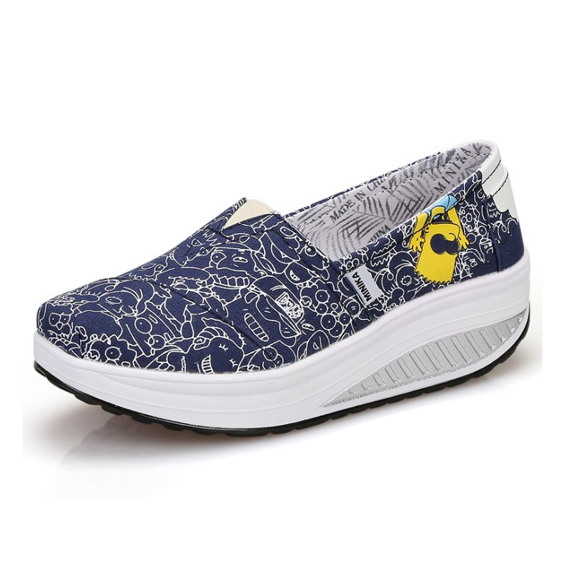 Kvinnor lägenheter plattform loafers dam mockasin skor kvinna höst slip on casual damskor kilar skor: 1514-2 lanbai / 6.5
