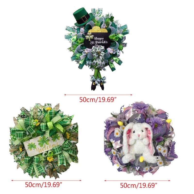 Patrick's Day Hanging Ornaments,Patrick's Day Wreath for Front Door Decorations for Patrick' Classroom Farmhouse