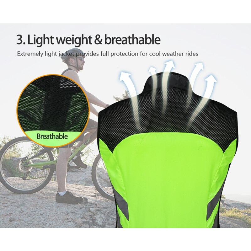 WOSAWE Reflective Vest Motorcycle Sports Team Uniform Motorbike Off-road Riding Clothing Warning High Visibility Safety Vest