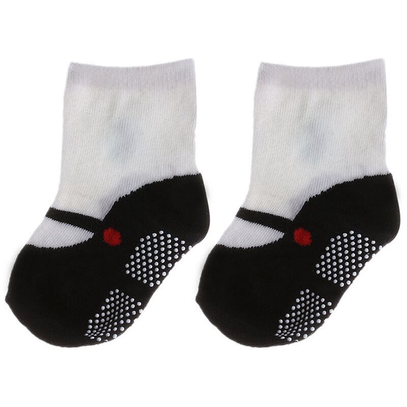 Chaussettes antidérapantes en coton pour bébés filles, accessoires de danse pour enfants, de Ballet, pour -né,: BK