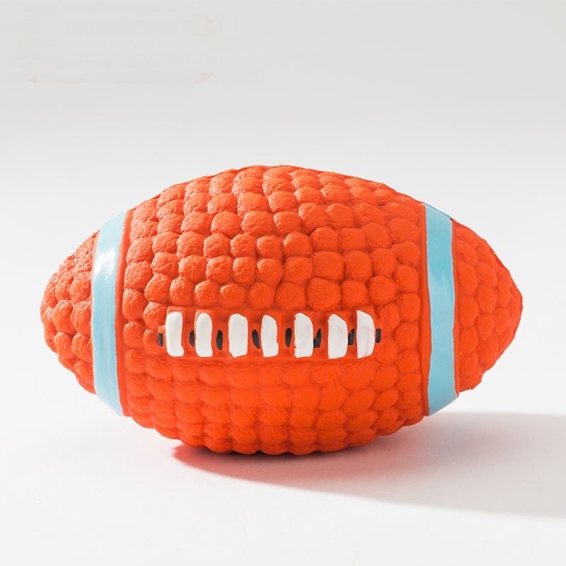 Cleaning Tanden Piepende Interactieve Cartoon Dier Speelgoed Bal Vormige Hond Speelgoed Pet Training Producten Pet Chew Speelgoed: Football - 9CM