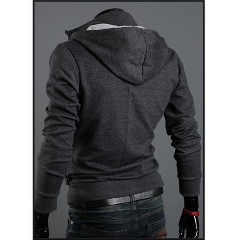 Sudaderas deportivas con capucha para hombre, chaqueta informal de pimpón con forro polar y cremallera, abrigo con cuello vuelto