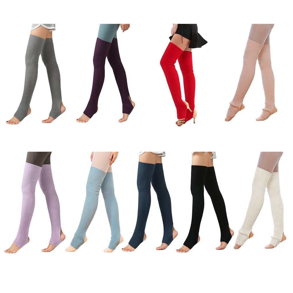 Jambières pour femmes et filles, 1 paire, chaussettes longues sans pieds, automne hiver, danse, stock de Ballet