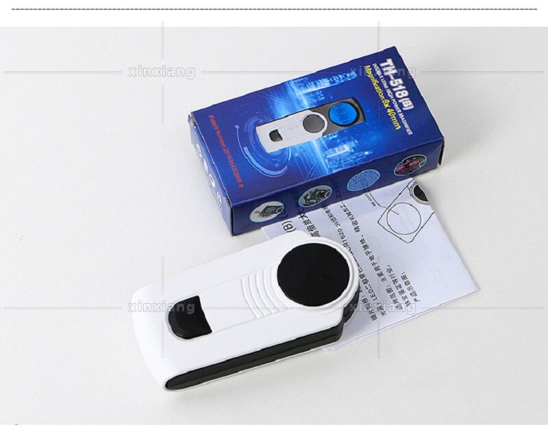 8X Loupe avec lumière Loupe à LED de poche pour la lecture lentille optique avec rétro-éclairage bijoux Loupe lecture Lupe