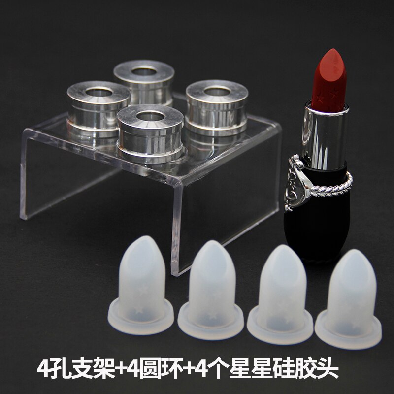 4 teile/satz Herstellung manuelle lippenstift bilden diy/anfänger lippenstift bilden/Neue Silikon Lippenstift bilden Aluminium Ring bilden Halfter