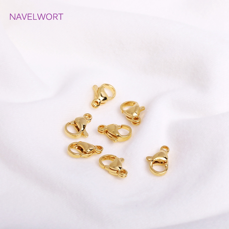 bisuteria materiales por mayor Cierres de langosta de acero inoxidable para fabricación de joyas, accesorios para fabricación de pulseras DIY, materiales de joyería al por mayor, 10mm/12mm: L / Verde